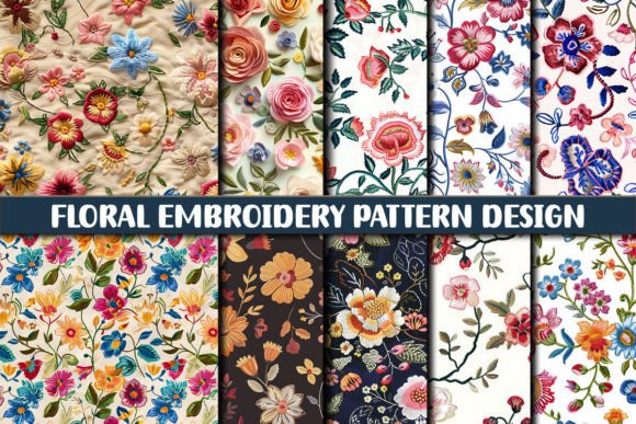 Floral Embroidery Pattern Design