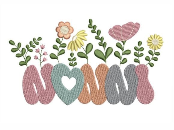 Floral Nonni Embroidery Design