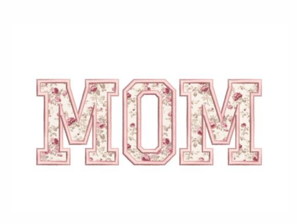 Mom Applique Embroidery Design