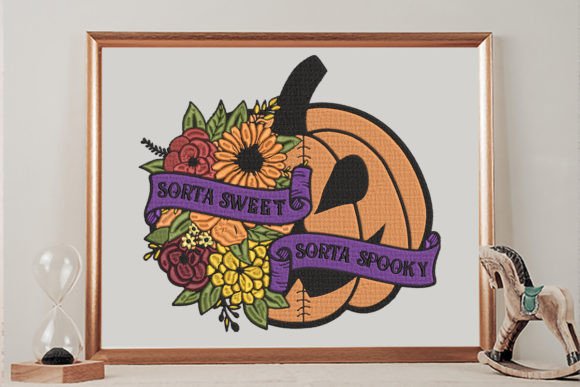 Sorta Sweet, Sorta Spooky Floral Pumpkin