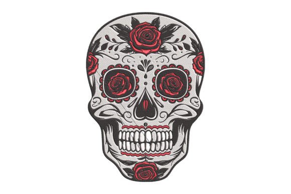 Sugar Skull Embroidery Design
